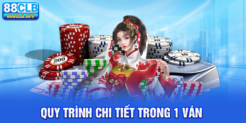 Quy trình chi tiết trong 1 ván poker 88CLB